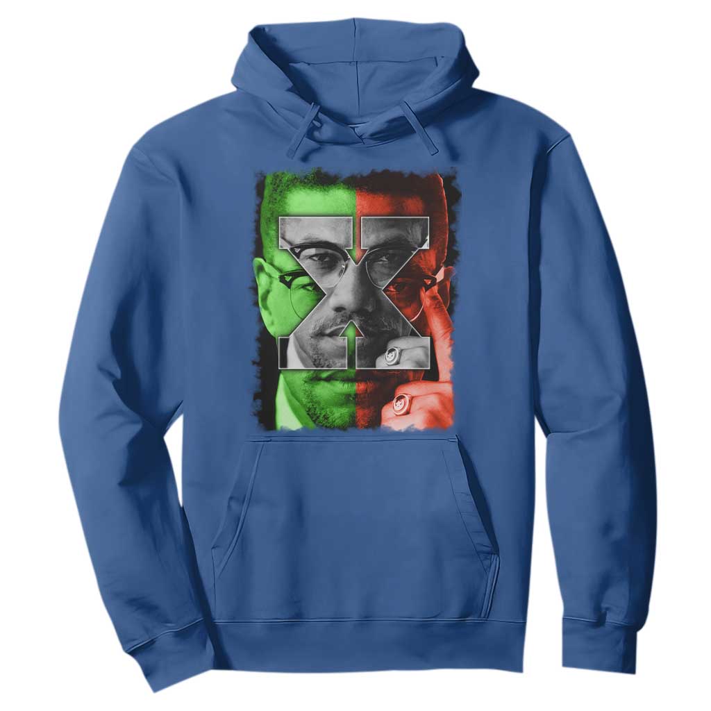 Malcolm X Hoodie Black History Month TS10 Royal Blue Print Your Wear