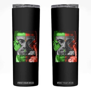 Malcolm X Skinny Tumbler Black History Month TS10 Black Print Your Wear