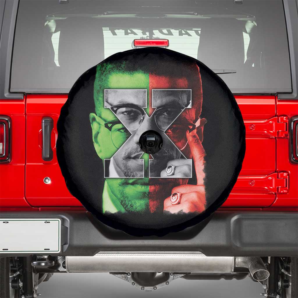 Malcolm X Spare Tire Cover Black History Month TS10 Black Print Your Wear