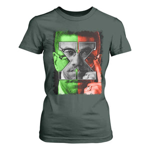 Malcolm X T Shirt For Women Black History Month TS10 Dark Forest Green Print Your Wear