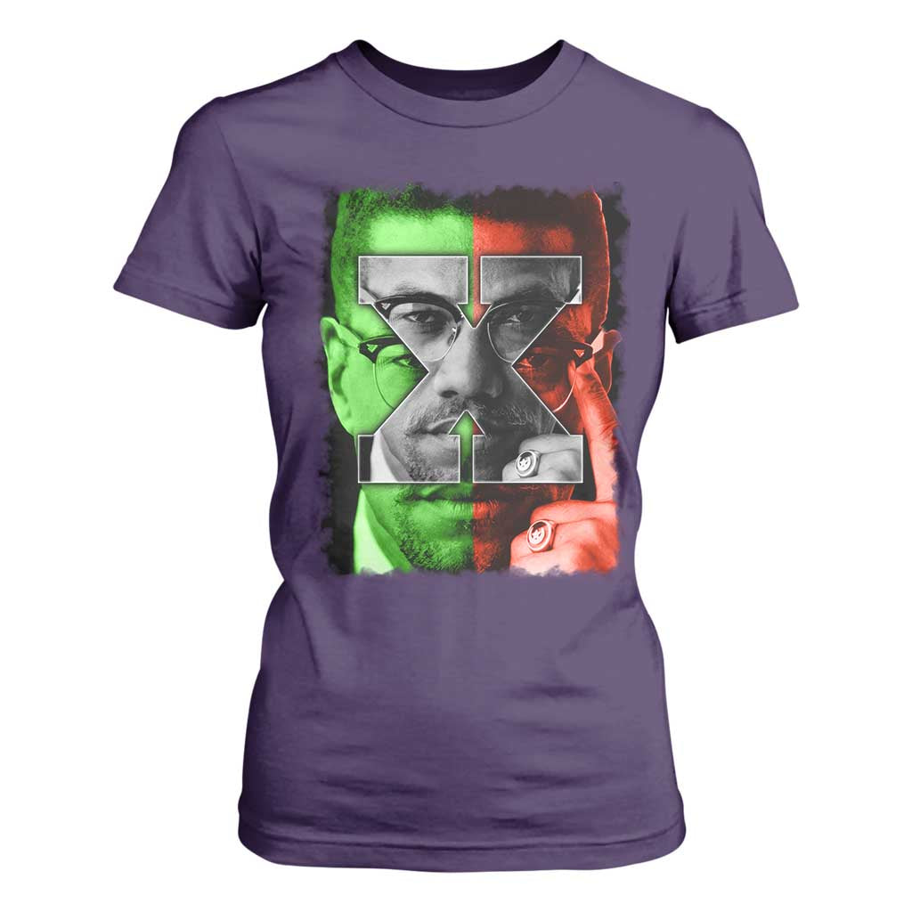 Malcolm X T Shirt For Women Black History Month TS10 Purple Print Your Wear