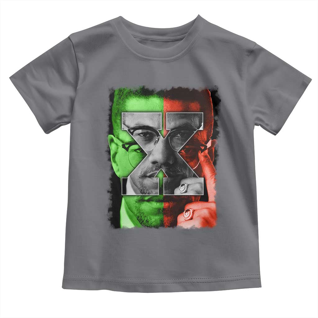 Malcolm X Toddler T Shirt Black History Month TS10 Charcoal Print Your Wear