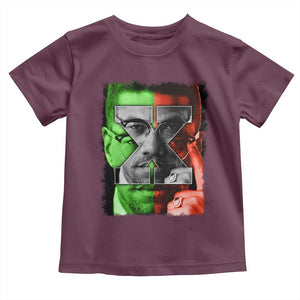Malcolm X Toddler T Shirt Black History Month TS10 Maroon Print Your Wear