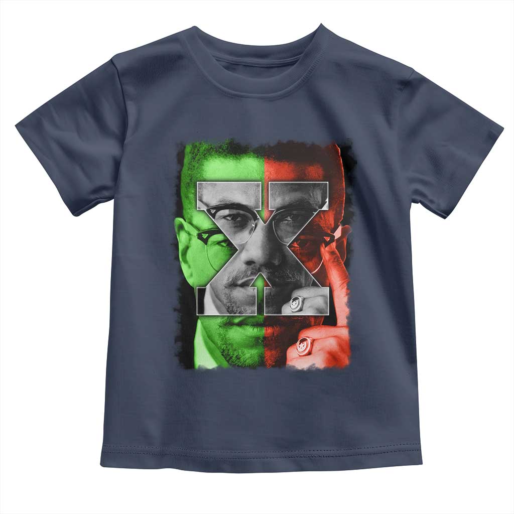 Malcolm X Toddler T Shirt Black History Month TS10 Navy Print Your Wear