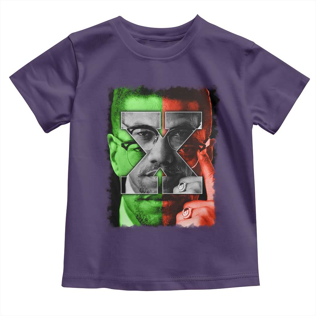 Malcolm X Toddler T Shirt Black History Month TS10 Purple Print Your Wear