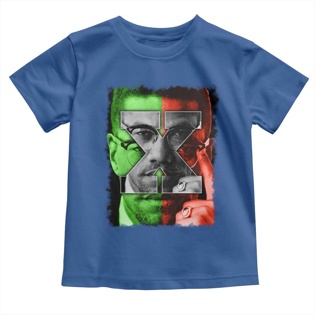 Malcolm X Toddler T Shirt Black History Month TS10 Royal Blue Print Your Wear