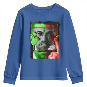 Malcolm X Youth Sweatshirt Black History Month TS10 Royal Blue Print Your Wear