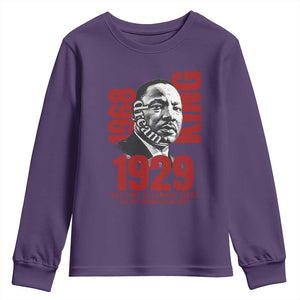 Martin Luther King Youth Sweatshirt The Time Is Always Right To Do What Is Right TS10 Purple Print Your Wear