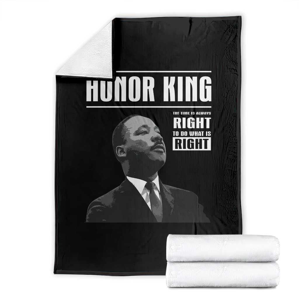Martin Luther King Throw Blanket The Time Is Always Right To Do What Is Right TS10 Black Print Your Wear
