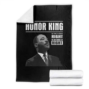 Martin Luther King Throw Blanket The Time Is Always Right To Do What Is Right TS10 Black Print Your Wear