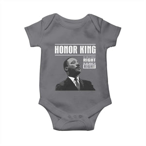 Martin Luther King Baby Onesie The Time Is Always Right To Do What Is Right TS10 Charcoal Print Your Wear