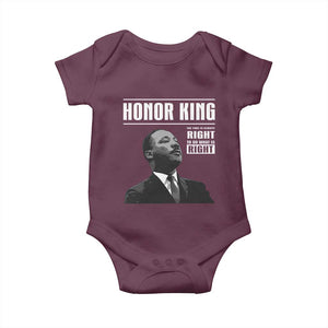 Martin Luther King Baby Onesie The Time Is Always Right To Do What Is Right TS10 Maroon Print Your Wear