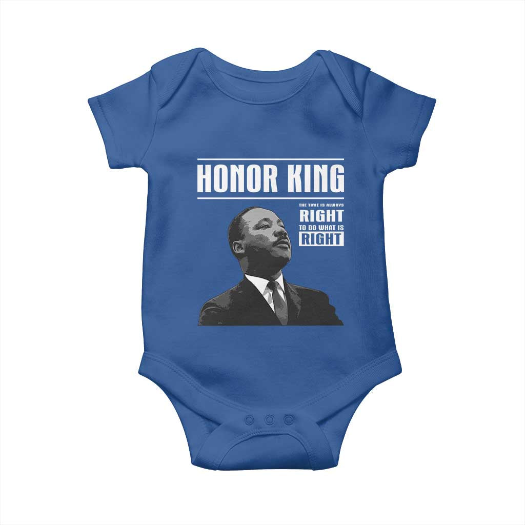 Martin Luther King Baby Onesie The Time Is Always Right To Do What Is Right TS10 Royal Blue Print Your Wear
