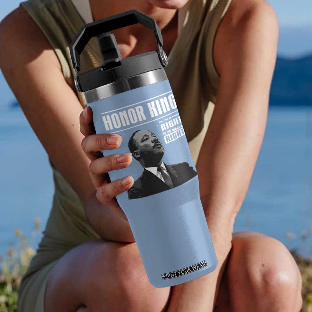 Martin Luther King Flip Straw Tumbler The Time Is Always Right To Do What Is Right TS10 One Size: 30 oz Light Blue Print Your Wear
