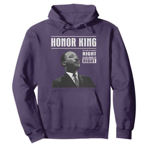 Martin Luther King Hoodie The Time Is Always Right To Do What Is Right TS10 Purple Print Your Wear