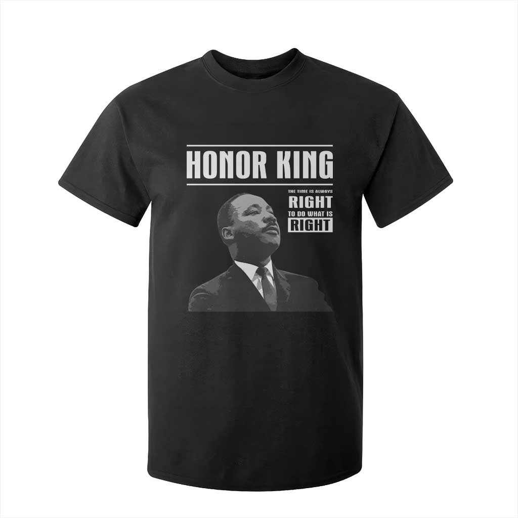 Martin Luther King T Shirt For Kid The Time Is Always Right To Do What Is Right TS10 Black Print Your Wear
