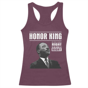 Martin Luther King Racerback Tank Top The Time Is Always Right To Do What Is Right TS10 Maroon Print Your Wear