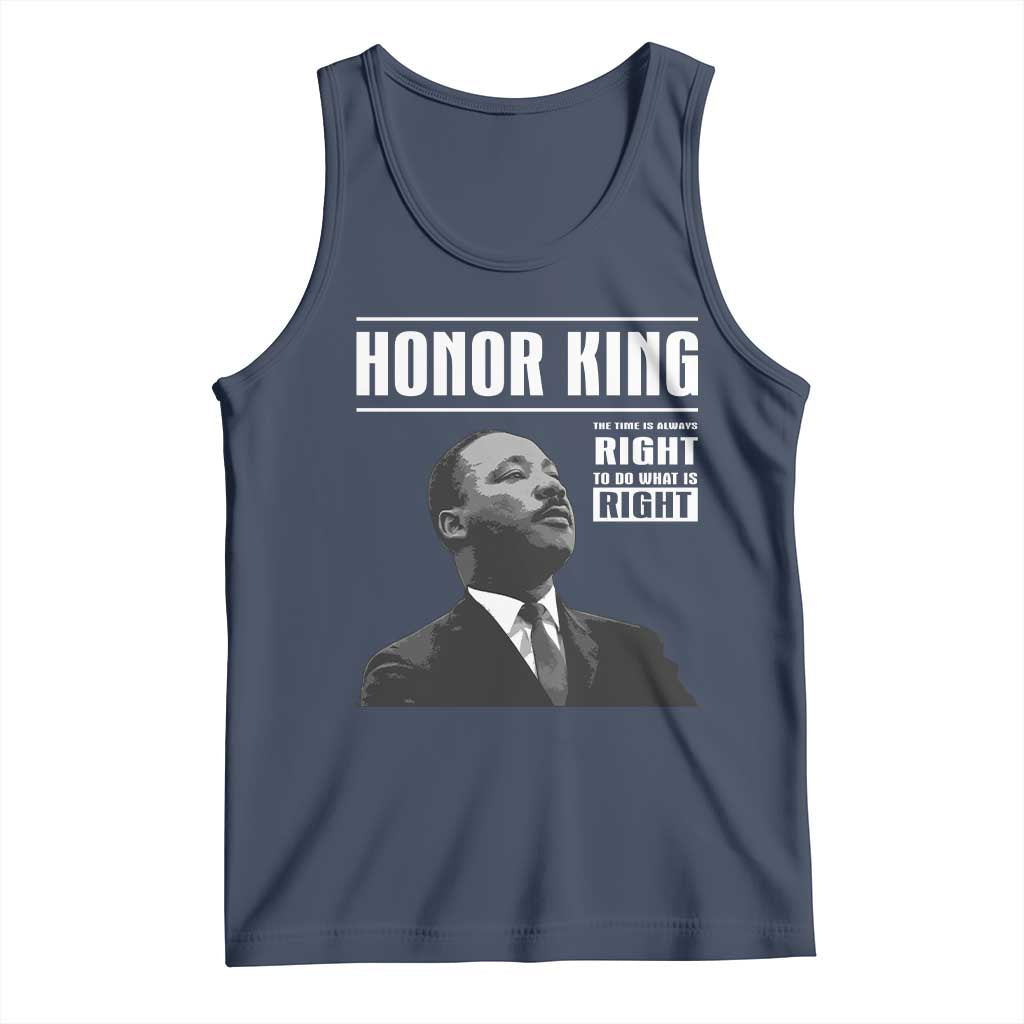 Martin Luther King Tank Top The Time Is Always Right To Do What Is Right TS10 Navy Print Your Wear