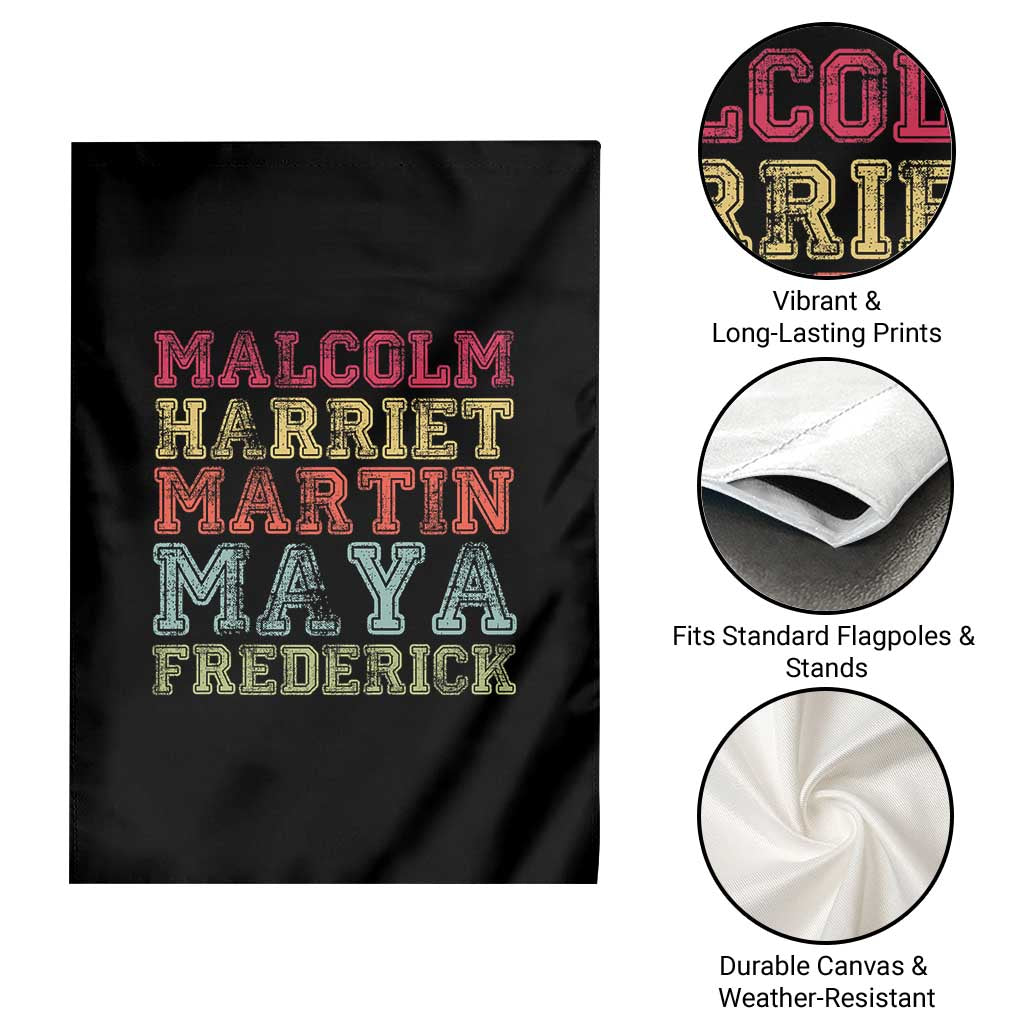 Black History Month Garden Flag Malcolm Harriet Martin Maya Frederick Civil Right Leaders TS10 Print Your Wear