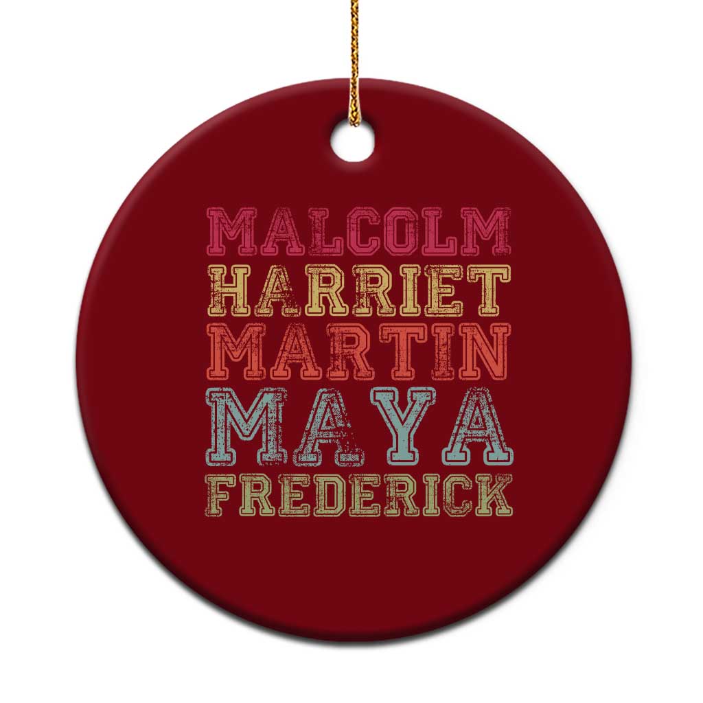 Black History Month Ceramic Ornament Malcolm Harriet Martin Maya Frederick Civil Right Leaders TS10 1pc Red Print Your Wear