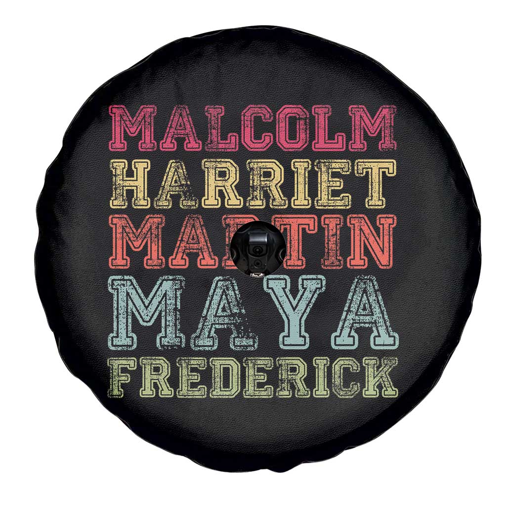 Black History Month Spare Tire Cover Malcolm Harriet Martin Maya Frederick Civil Right Leaders TS10 Print Your Wear