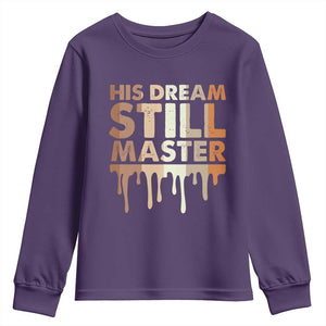 Martin Luther King Jr. Youth Sweatshirt His Dream Still Matters Black History Month MLK Day TS10 Purple Print Your Wear