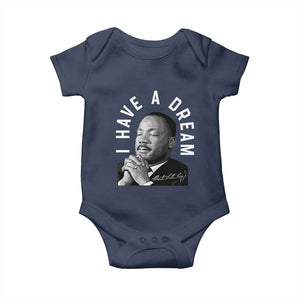 Martin Luther King Jr. Baby Onesie I Have A Dream Black History Month MLK Day TS10 Navy Print Your Wear