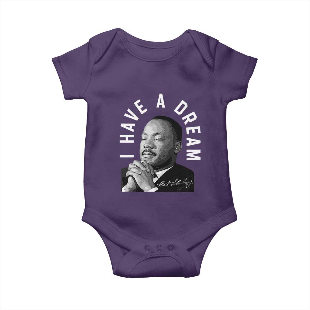Martin Luther King Jr. Baby Onesie I Have A Dream Black History Month MLK Day TS10 Purple Print Your Wear