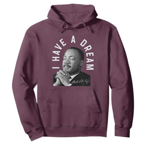 Martin Luther King Jr. Hoodie I Have A Dream Black History Month MLK Day TS10 Maroon Print Your Wear