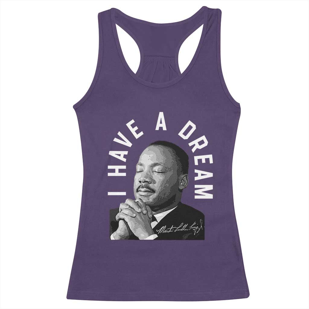 Martin Luther King Jr. Racerback Tank Top I Have A Dream Black History Month MLK Day TS10 Purple Print Your Wear