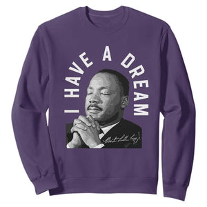 Martin Luther King Jr. Sweatshirt I Have A Dream Black History Month MLK Day TS10 Purple Print Your Wear