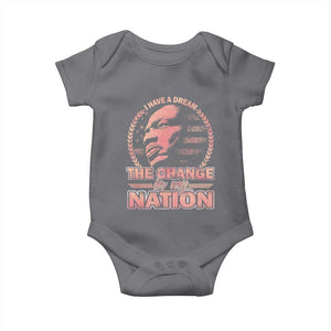 Martin Luther King Baby Onesie Retro Black History Month Civil Rights TS10 Charcoal Print Your Wear