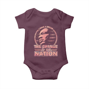 Martin Luther King Baby Onesie Retro Black History Month Civil Rights TS10 Maroon Print Your Wear