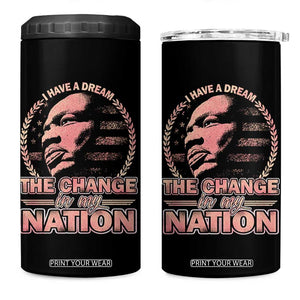 Martin Luther King 4 in 1 Can Cooler Tumbler Retro Black History Month Civil Rights TS10 One Size: 16 oz Black Print Your Wear