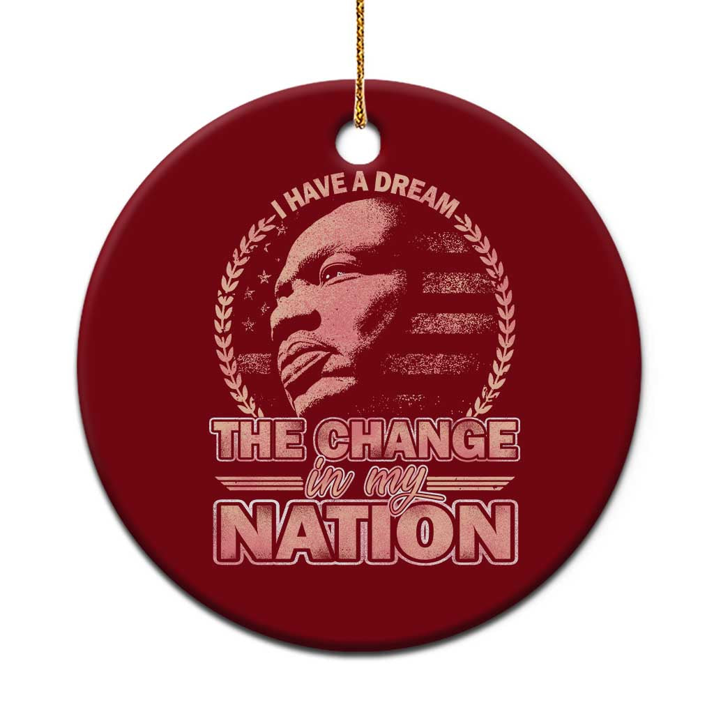 Martin Luther King Ceramic Ornament Retro Black History Month Civil Rights TS10 1pc Red Print Your Wear