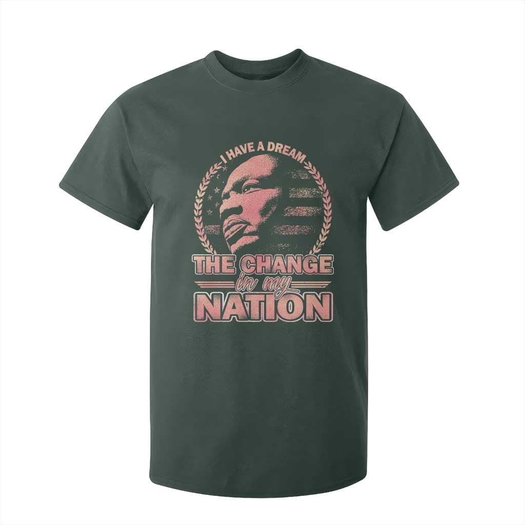 Martin Luther King T Shirt For Kid Retro Black History Month Civil Rights TS10 Dark Forest Green Print Your Wear