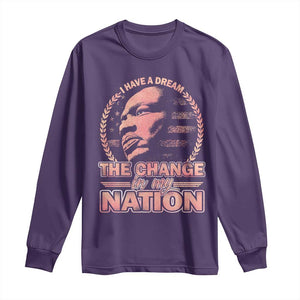 Martin Luther King Long Sleeve Shirt Retro Black History Month Civil Rights TS10 Purple Print Your Wear