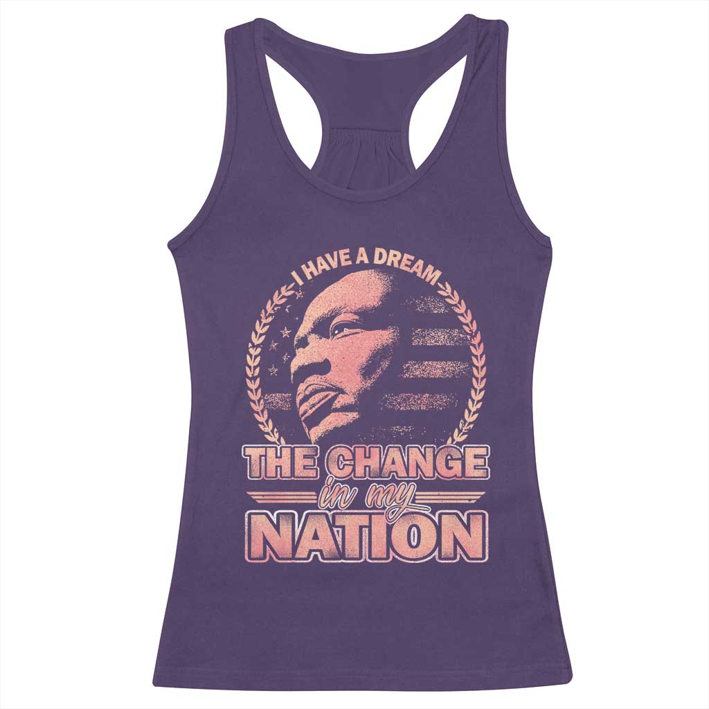 Martin Luther King Racerback Tank Top Retro Black History Month Civil Rights TS10 Purple Print Your Wear
