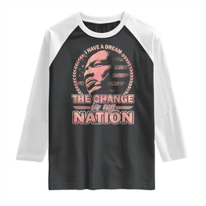 Martin Luther King Raglan Shirt Retro Black History Month Civil Rights TS10 Black White Print Your Wear