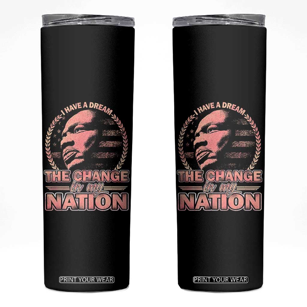 Martin Luther King Skinny Tumbler Retro Black History Month Civil Rights TS10 Black Print Your Wear