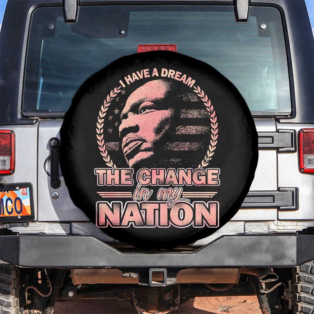 Martin Luther King Spare Tire Cover Retro Black History Month Civil Rights TS10 No hole Black Print Your Wear