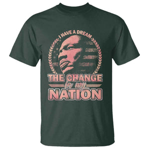Martin Luther King T Shirt Retro Black History Month Civil Rights TS10 Dark Forest Green Print Your Wear