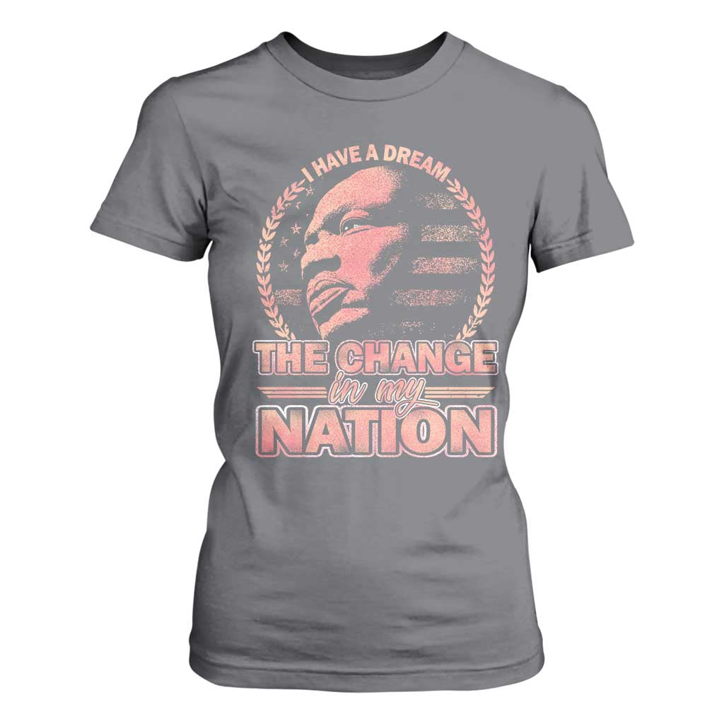 Martin Luther King T Shirt For Women Retro Black History Month Civil Rights TS10 Charcoal Print Your Wear