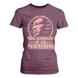 Martin Luther King T Shirt For Women Retro Black History Month Civil Rights TS10 Maroon Print Your Wear