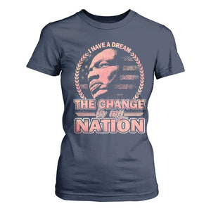 Martin Luther King T Shirt For Women Retro Black History Month Civil Rights TS10 Navy Print Your Wear