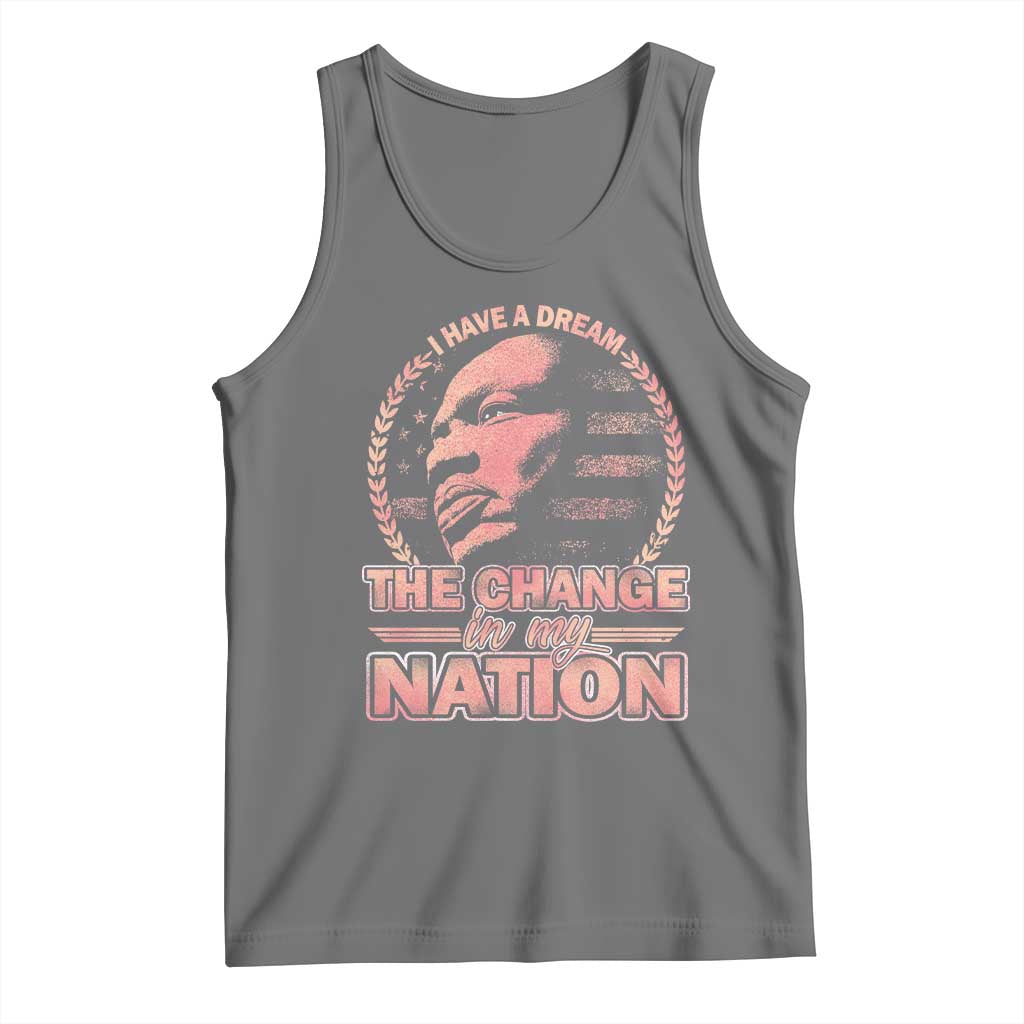 Martin Luther King Tank Top Retro Black History Month Civil Rights TS10 Black Heather Print Your Wear
