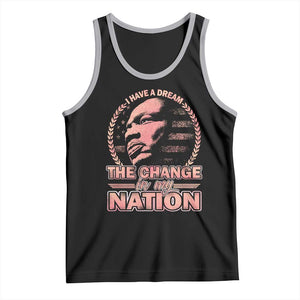 Martin Luther King Tank Top Retro Black History Month Civil Rights TS10 Black Athletic Heather Print Your Wear
