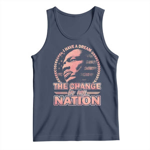 Martin Luther King Tank Top Retro Black History Month Civil Rights TS10 Navy Print Your Wear