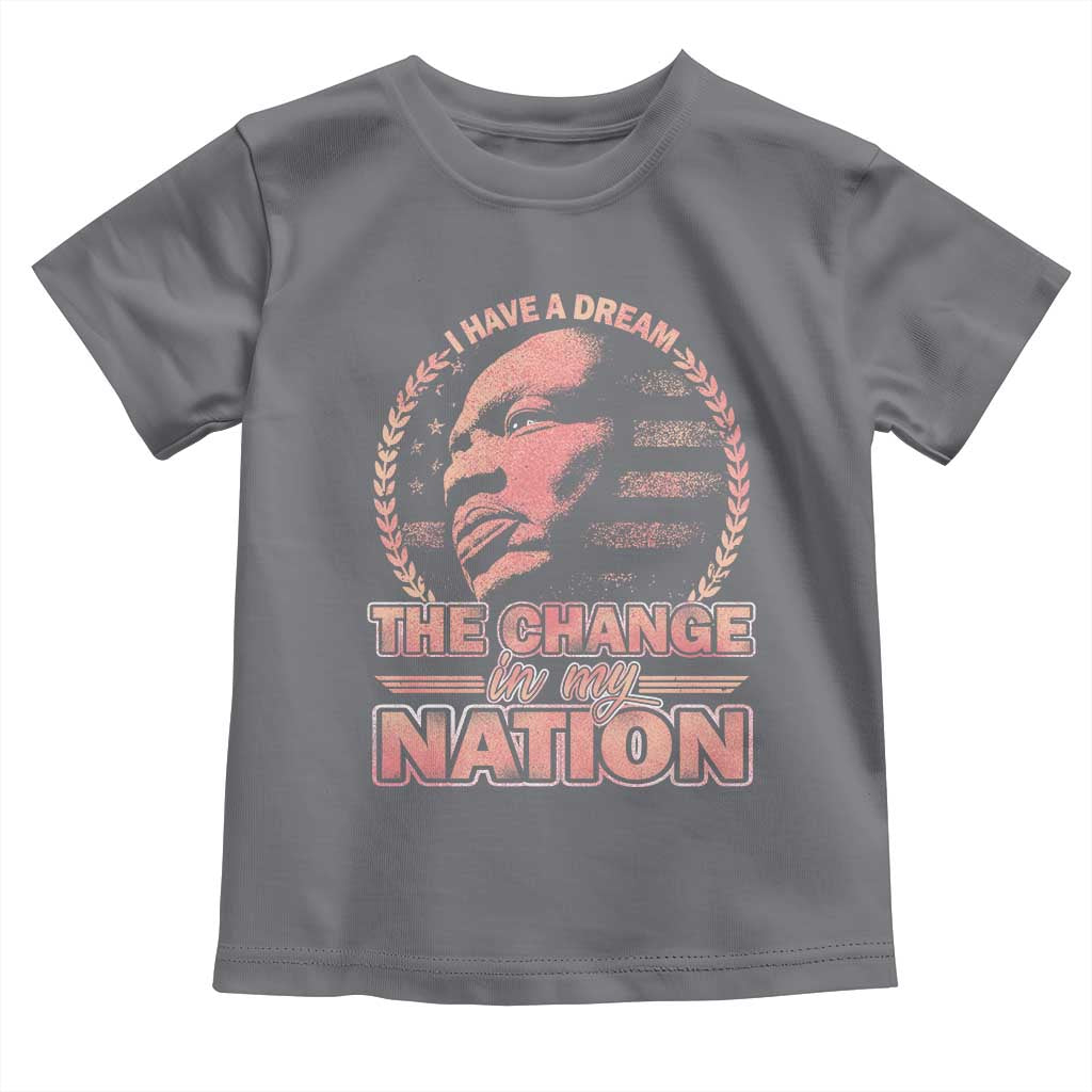 Martin Luther King Toddler T Shirt Retro Black History Month Civil Rights TS10 Charcoal Print Your Wear