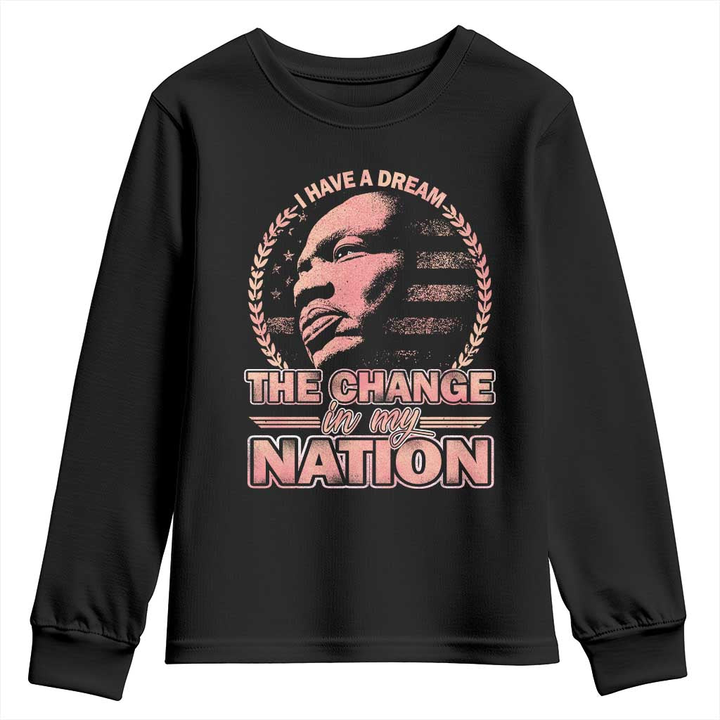 Martin Luther King Youth Sweatshirt Retro Black History Month Civil Rights TS10 Black Print Your Wear
